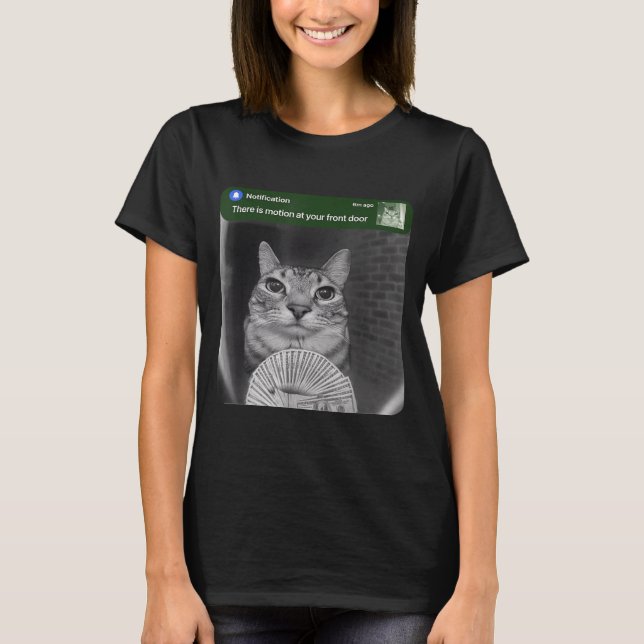 T-shirt Ring Cat With Motion Meme  (Devant)