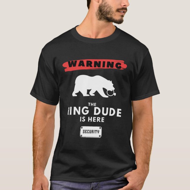 T-shirt Ring Security  for Boy Ring Dude Bearer Wedding (Devant)