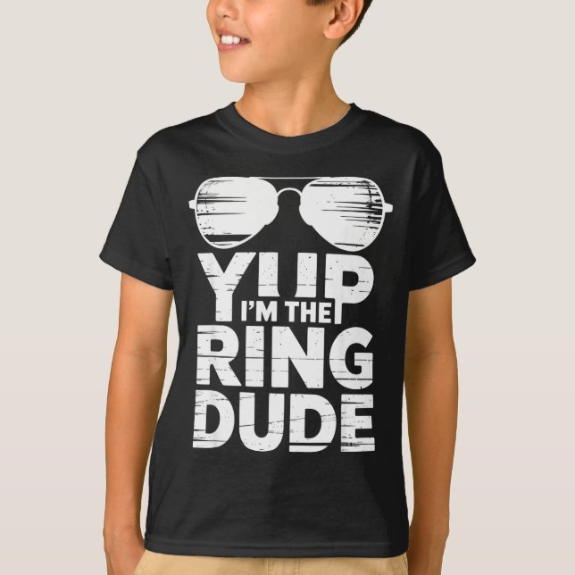 T-shirt Ring Security Wedding Party Funny Ring Bearer  (Devant)