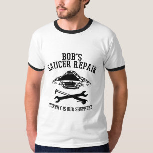 T-shirt Ringer avec logo de réparation Bob's Sauce