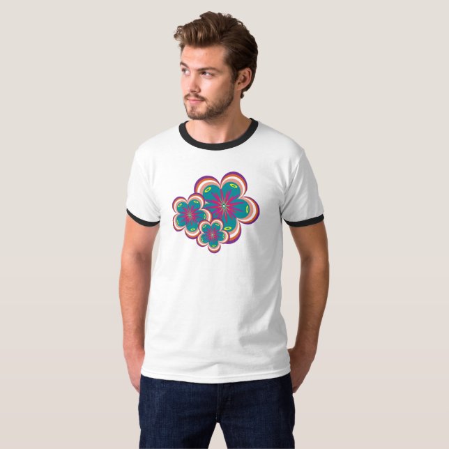 T-shirt Ringer Fleur Peculiar (Devant entier)