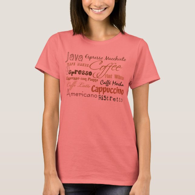 T-shirt Ringer pour boissons à café (Devant)