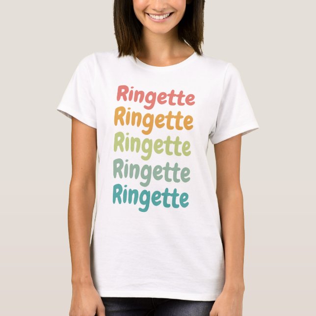 T-shirt Ringette Cute Retro Lecteur Ringette Cadeaux (Devant)