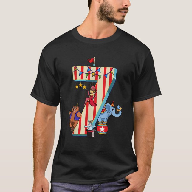 T-shirt Ringmaster Enfants 7e anniversaire Carnival Cirque (Devant)