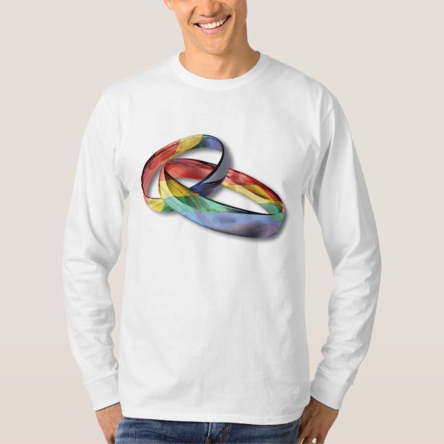 T-shirt Rings de Rainbow Wedding pour l'Equality (Devant)