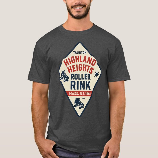 T-shirt Rink Highland Heights - Taunton, MA Retro R (Devant)