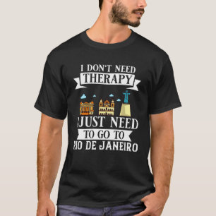 T-shirt Rio de Janeiro Brazil City Skyline Map Travel
