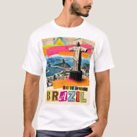 Rio de Janeiro Brésil Christ Collage Rétro Voyage