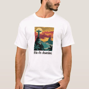 T-shirt Rio de Janeiro Brésil Voyage Art Coloré