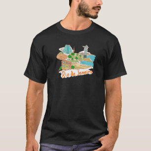 T-shirt Rio de Janeiro Ville Brésil souvenir pour les femm