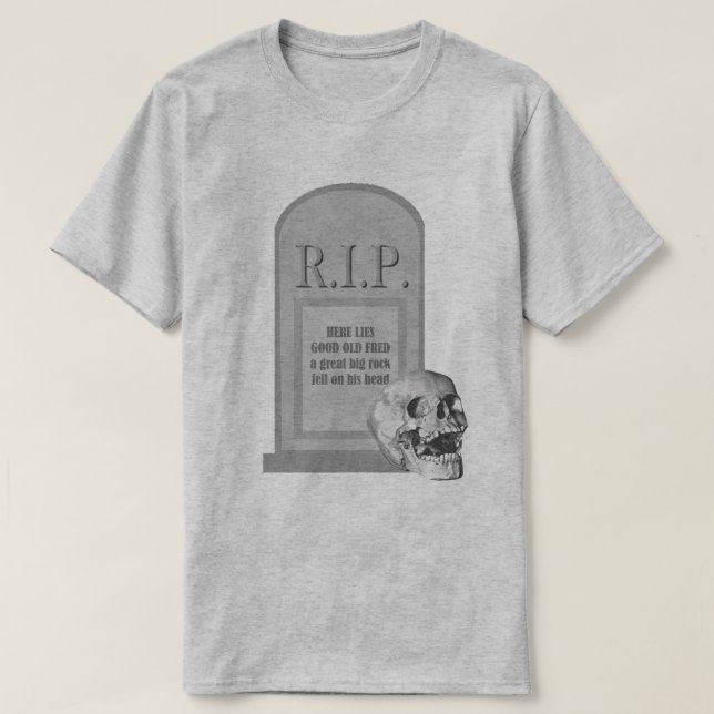 T-shirt RIP Halloween Voici Fred Tombstone T2 (Design devant)