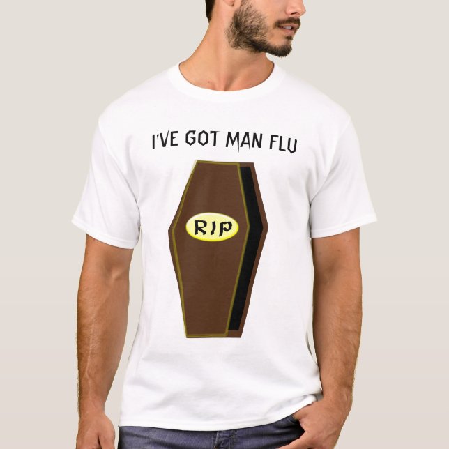 T-shirt RIP Man Flu Drôle café de Doom Custom T Shirt (Devant)