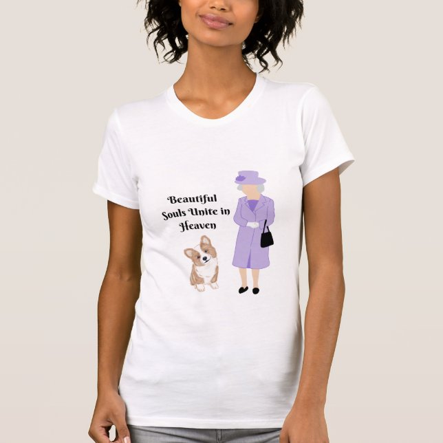 T-shirt RIP Queen Elizabeth II Belles âmes unies (Devant)