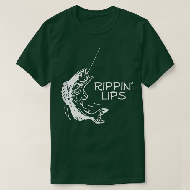 T-shirt Rippin Lèvres humoristique Pêcheur Pêcheur Capture (Design devant)