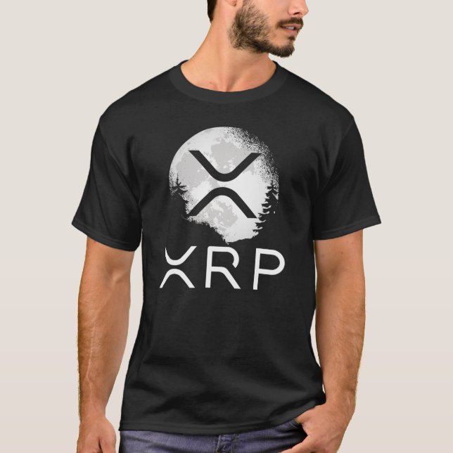 T-shirt Ripple Coin Xrp Ledger Moon Cryptocurrency Bull Ma (Devant)