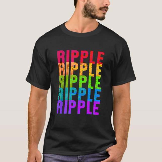 T-shirt Ripple Colorful XRP Cryptodevise Blocage monétaire (Devant)