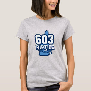 T-shirt Riptide 603 pour femmes avec nom et numéro