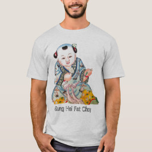 T-shirt Rire Bonne Chance Bouddha Nouvel An Chinois