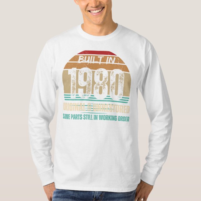 T-shirt Rire dans le temps : 80 Tee original et non restau (Devant)