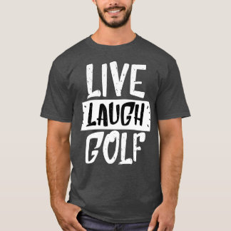 T-shirt rire en direct golf inspirationnel noir blanc