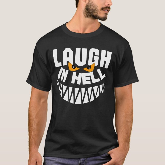 T-shirt Rire En Enfer : Halloween Devil Monster (Devant)