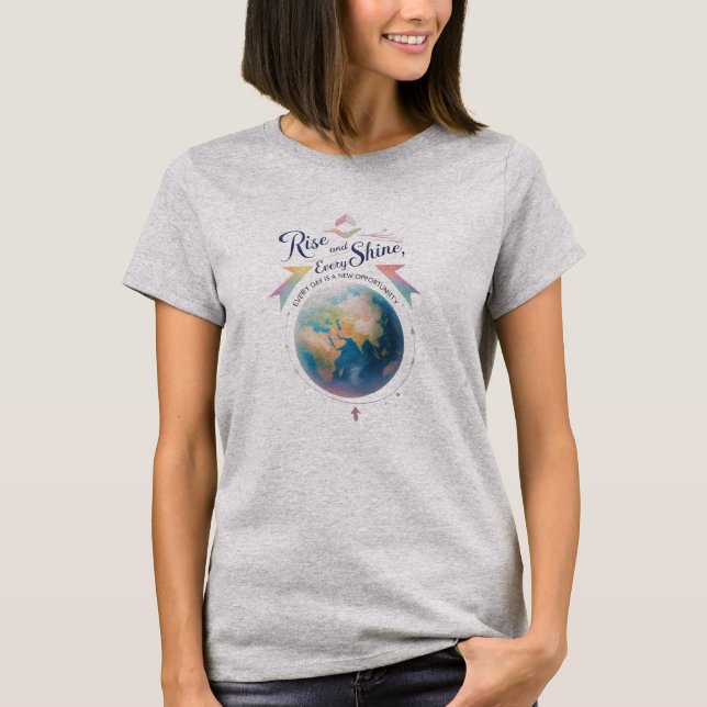 T-shirt Rise and Shine Earth Tee  (Devant)