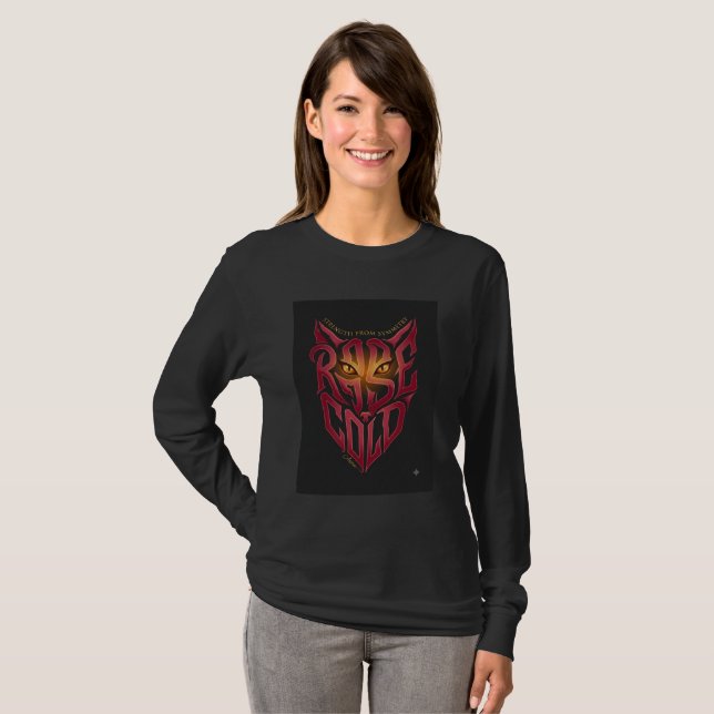 T-shirt Rise Bold Wolf Typographie Manches Longues (Devant entier)
