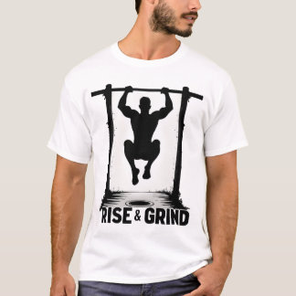 T-shirt Rise & Grind | Calisthénie Intense Silhouette de T