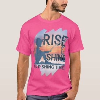 T-shirt Rise & Shine Funny Pêche