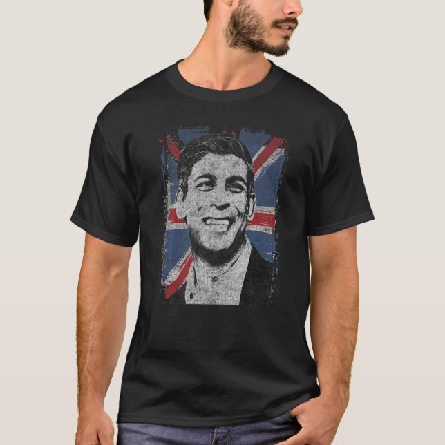 T-shirt Rishi Sunak Premier ministre britannique Portrait  (Devant)
