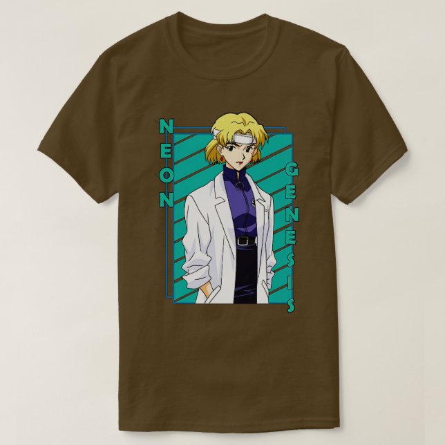 T-shirt Ritsuko Akagi Neon Genèse Evangelion Shinseiki Ev (Design devant)
