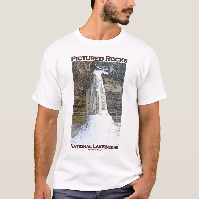 T-shirt Rive d'un lac décrite de ressortissant de roches (Devant)