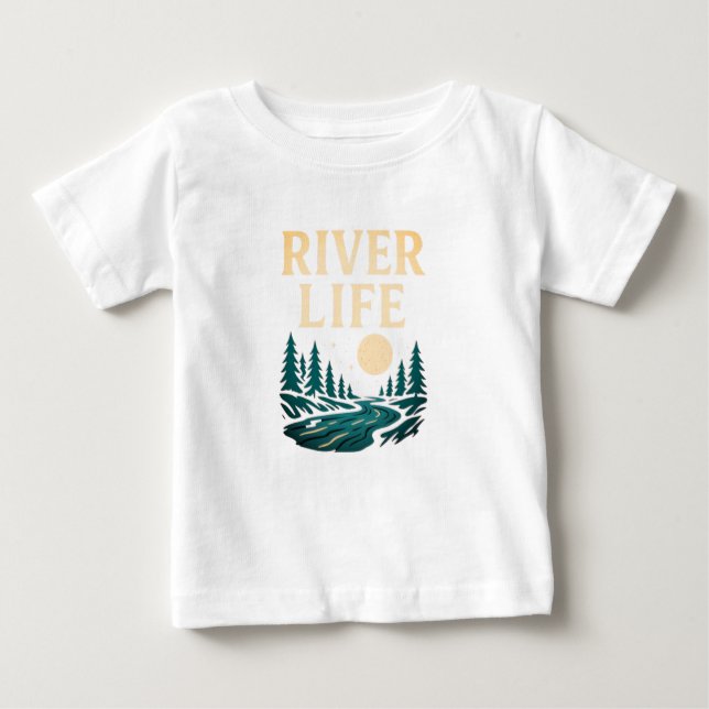 T-shirt River Is Life - Inspiré par la nature (Devant)