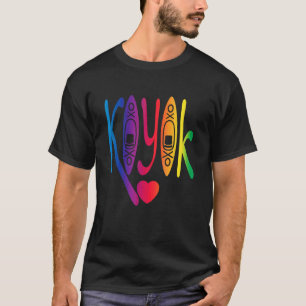T-shirt River Kayaking Heart Pour Lake Kayak Trip Boating