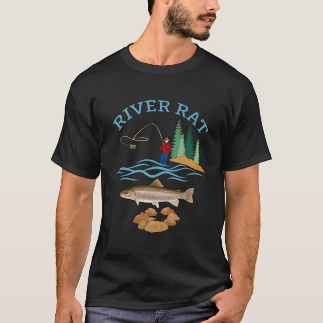 T-shirt River Rat Fishing (Devant)