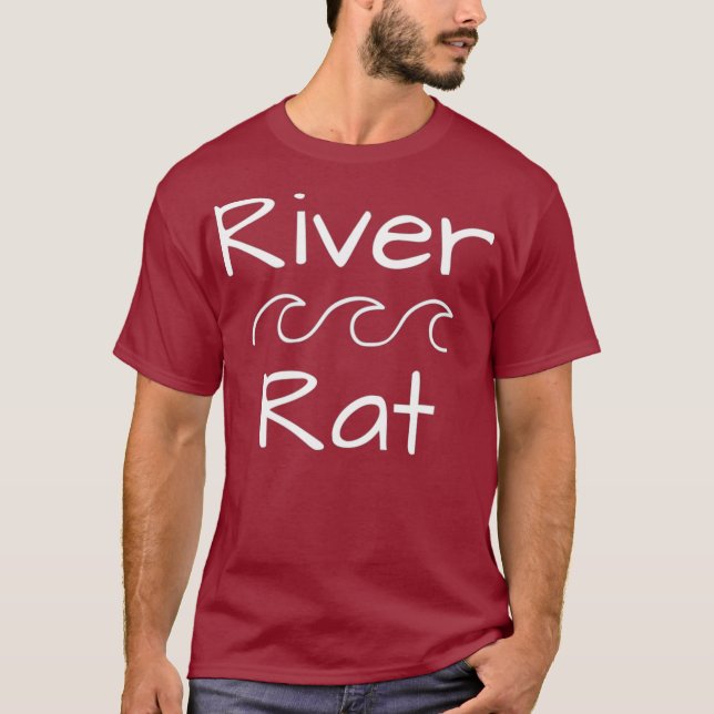 T-shirt River Rat Rafting Kayak Canoë Camping (Devant)