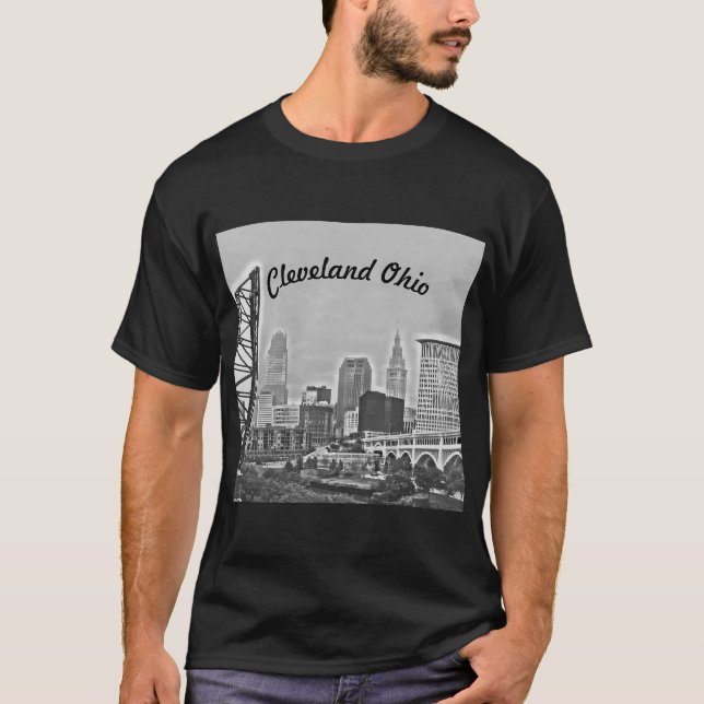 T-shirt River View BW Cleveland (Devant)