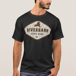 T-shirt Riverbank State Park New York Tree Log Texture Woo