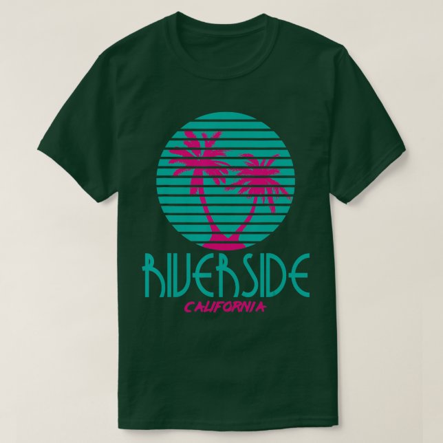 T-shirt Riverside California Retro Design CA Souvenirs (Design devant)