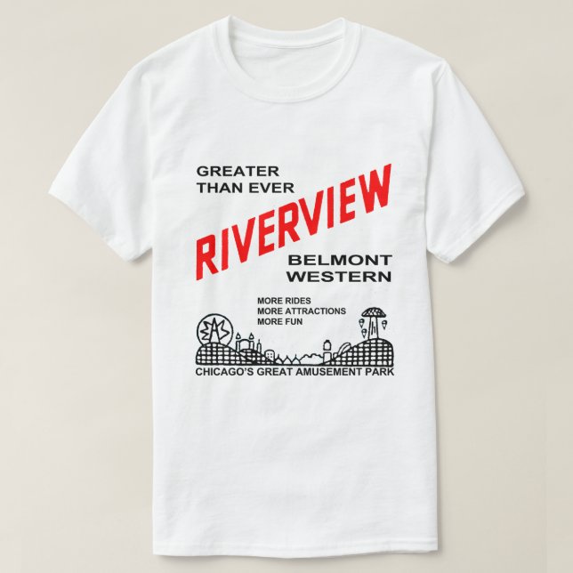 T-shirt Riverview Amusement Park, Chicago, IL 1904-1967 (Design devant)