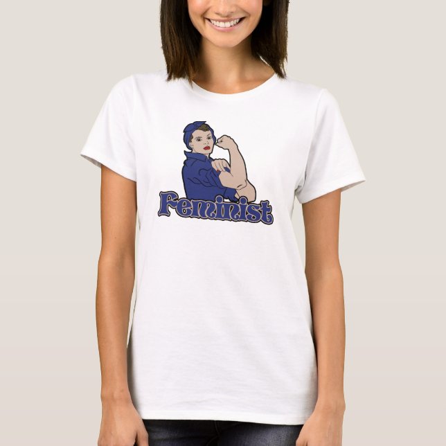 T-shirt rivètre féministe (Devant)