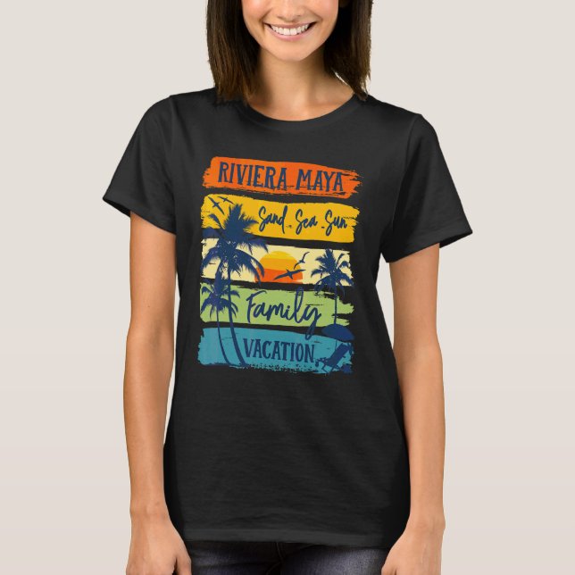 T-shirt Riviera Maya Mexique Vacances 2022 Famille corresp (Devant)