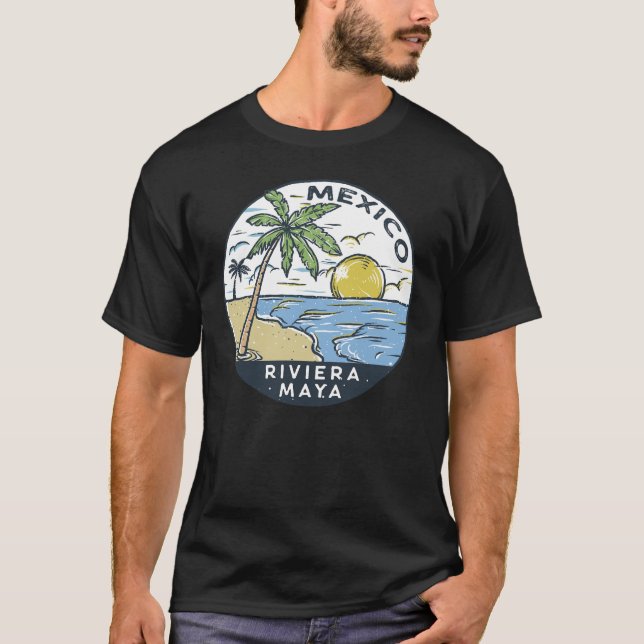 T-shirt Riviera Maya Mexique Vintage (Devant)