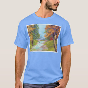 T-shirt Rivière à travers les arbres Paysage de la nature