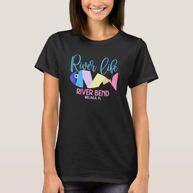 T-shirt Rivière Bend Welaka Floride St Johns River Cute Fi (Devant)
