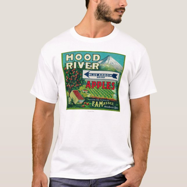 T-shirt Rivière bleue de LabelHood de caisse d'Apple de (Devant)