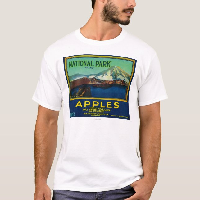 T-shirt Rivière de LabelHood de caisse d'Apple de parc (Devant)