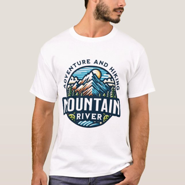 T-shirt Rivière de montagne : Aventure et Randonnée (Devant)