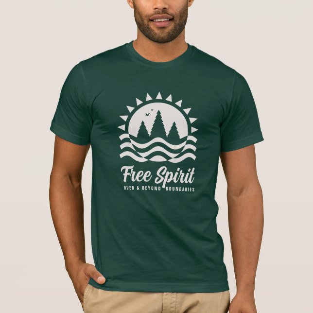 T-shirt Rivière Esprit Libre Au-Delà Des Frontière (Devant)
