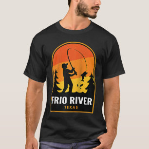 T-shirt Rivière Frio Texas Pêche Raglan